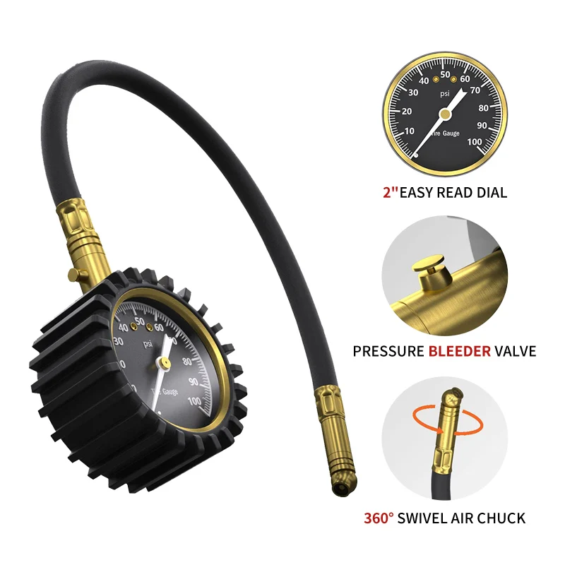 Mini Car Emergency Tool Emergency Vehicle Tools Double Capacity Unit Tire Pressure Gauge