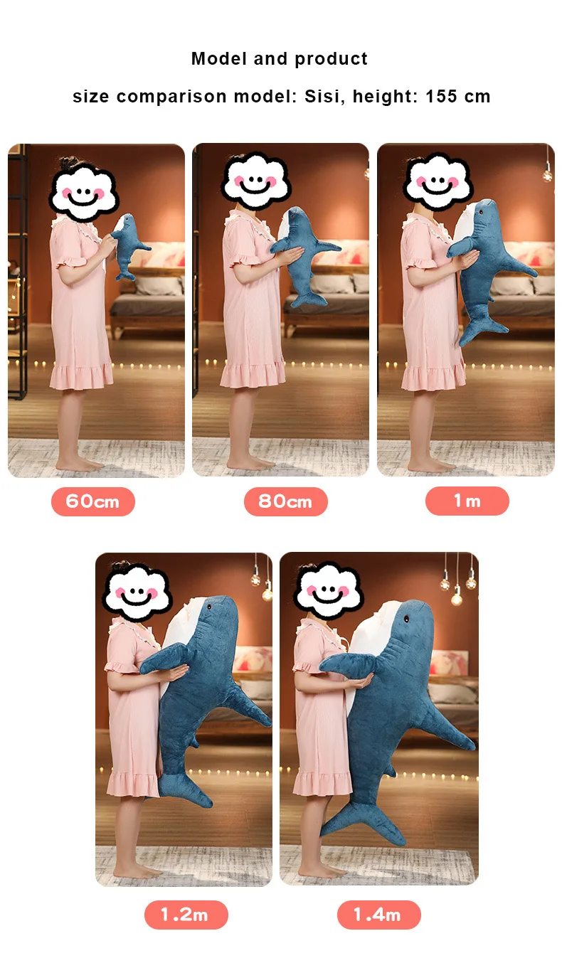 Popular Toy Plush Shark Keychain 40cm Custom for Gift