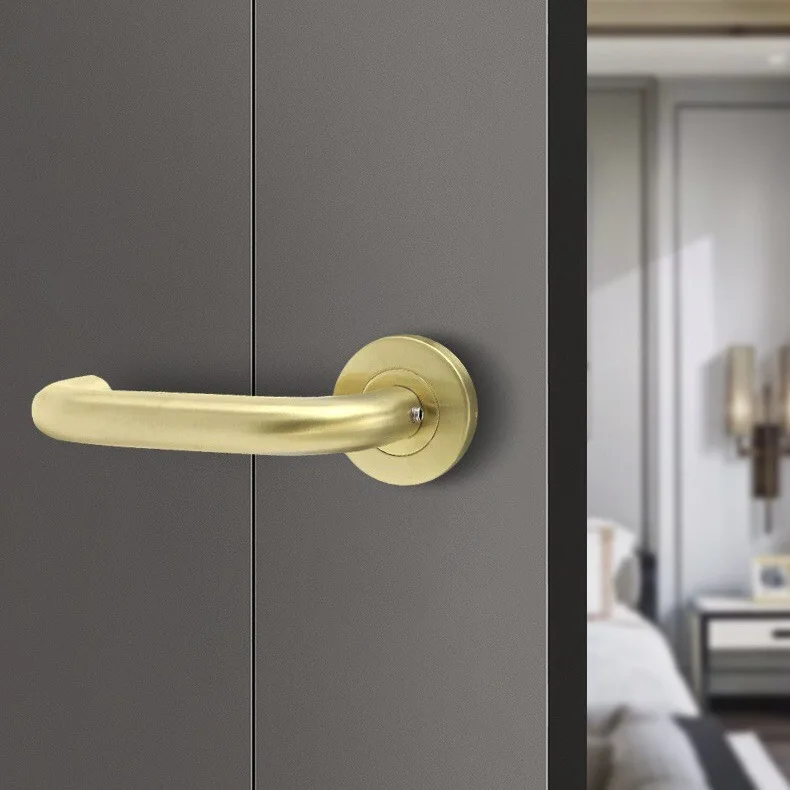 Factory Direct Sale European Standard Interior 304 Stainless Steel Lever Handle Door Handle With Cylinder Cover