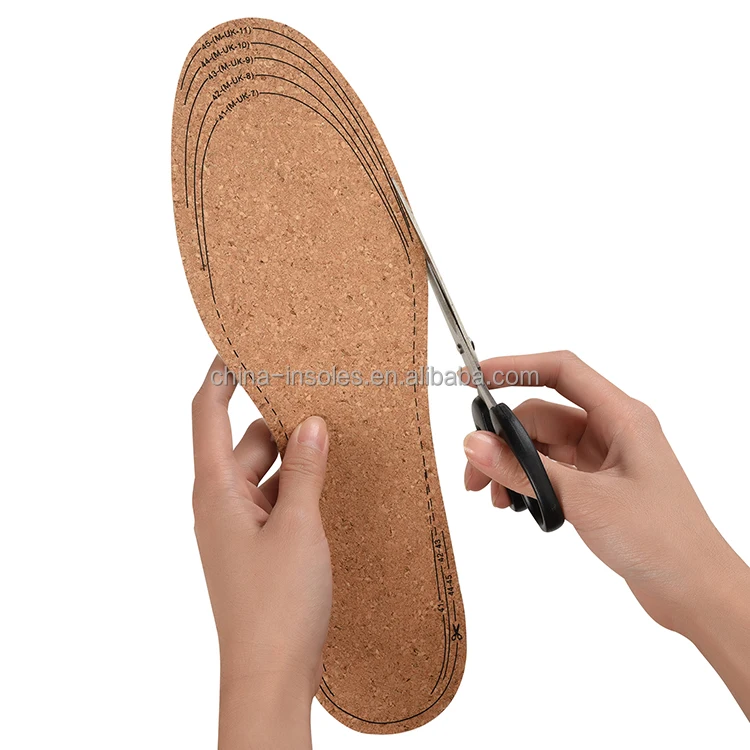 woman man shock-absorbing comfortable soft warm cashmere shoe insole manufacturer cork insole