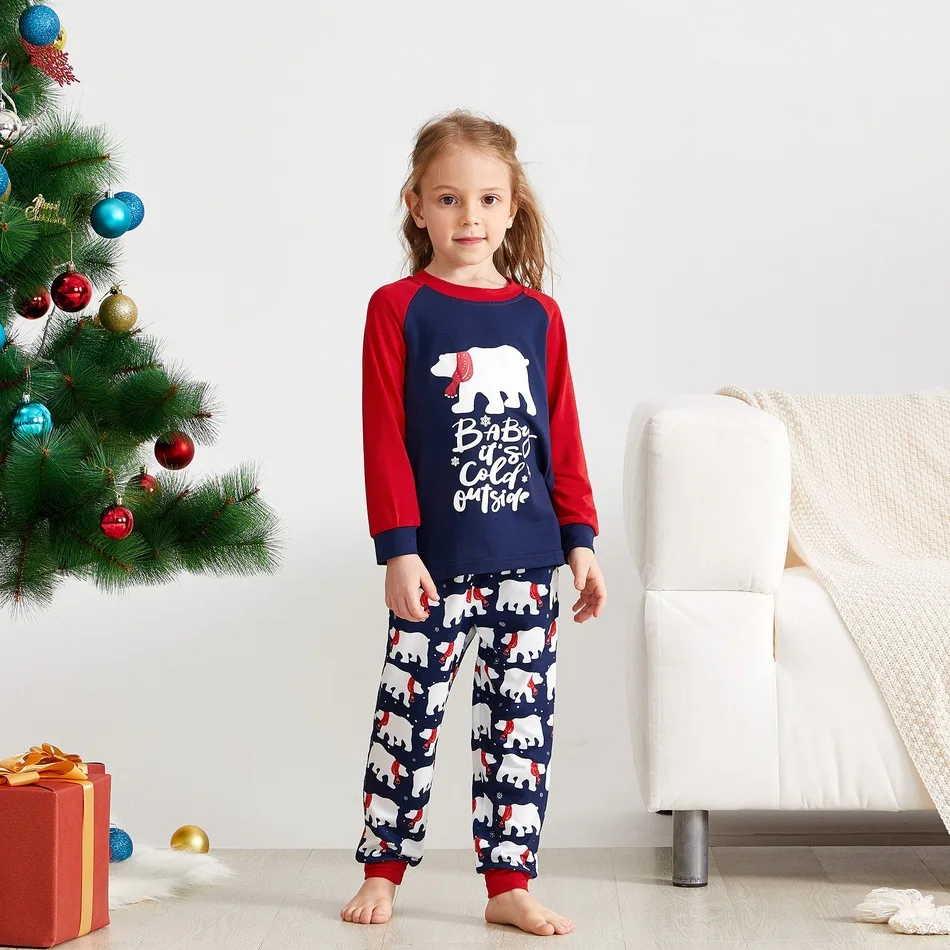 Wholesale Family Matching Sleepwear Cotton 2 Piece Set Kids Christmas Pajamas Christmas Pajamas Family Family Christmas Pajamas