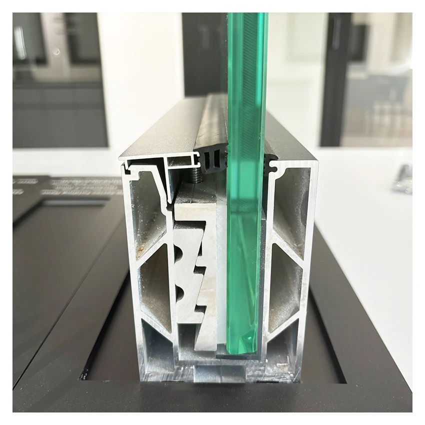 LED Glass railing hardware handrail aluminum Fantastic design frameless tempered balcony Impact glass railing system