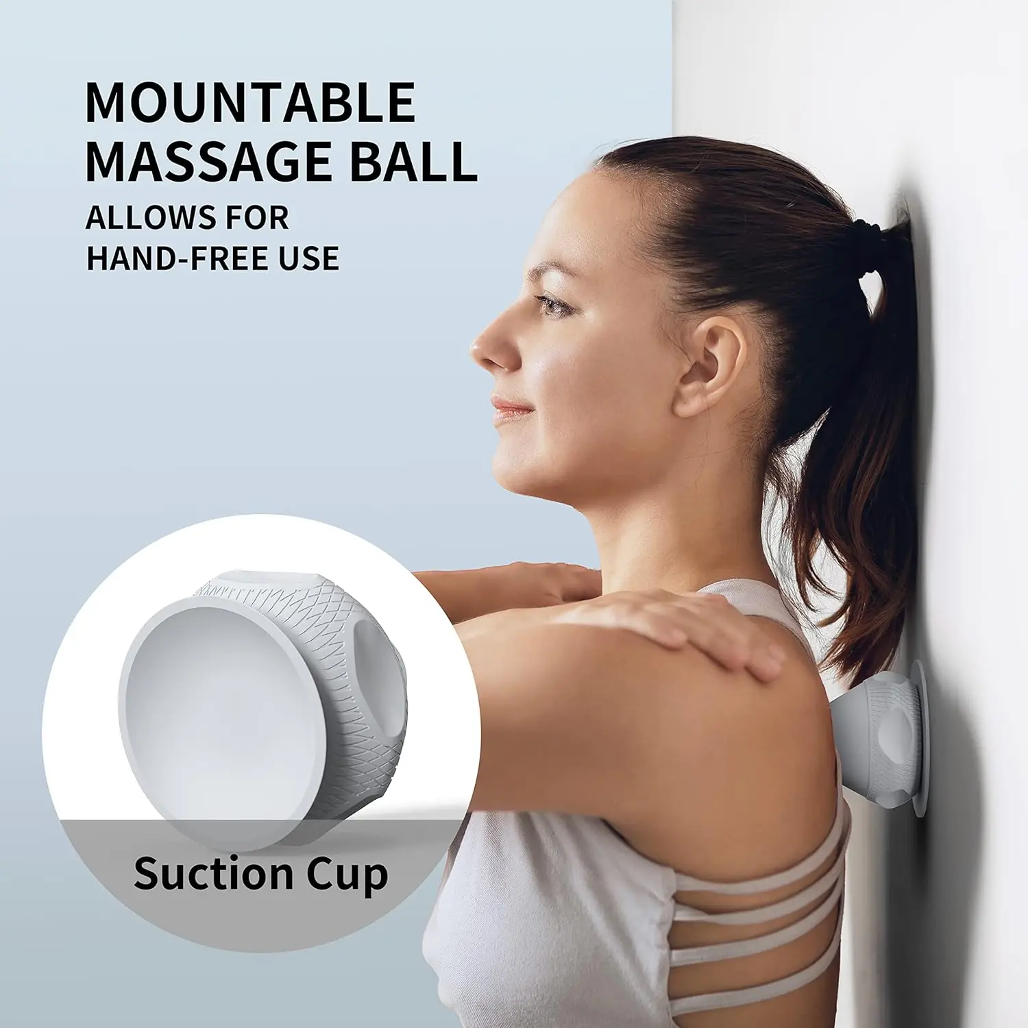Proiron Hands-Free Massage Ball for Neck, Shoulders, Legs and Back with Skin-Friendly Materials, Safe Muscle Node Massager