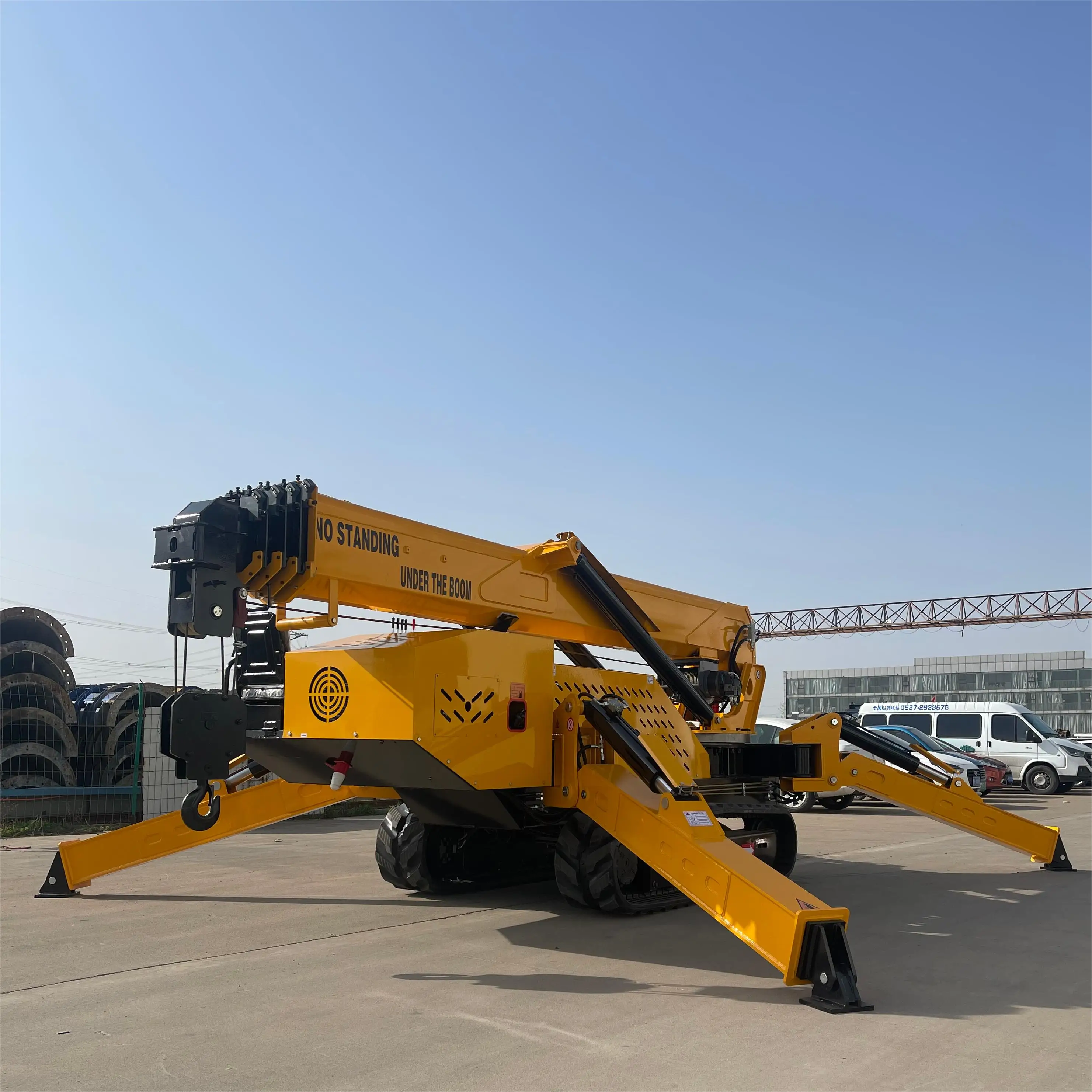 TONLITA High Quality Crane Spider 19m 8ton Crawler Crane Spider Lifting Crane With Fly Jib Low price