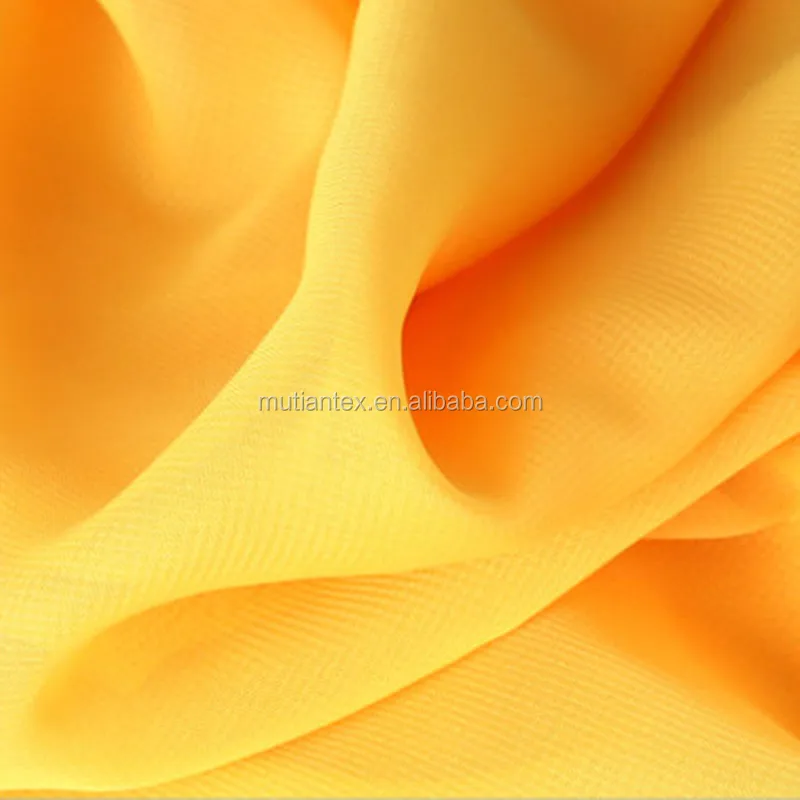 30D polyester chiffon wedding decoration fabric high quality spure silk crinkle chiffon fabric