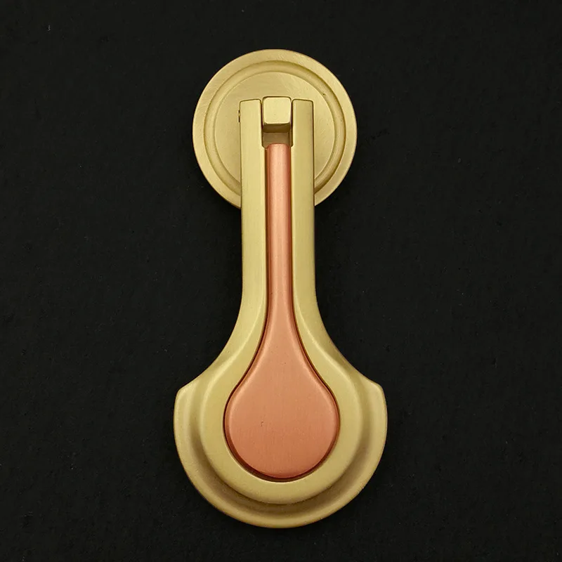 Hot Sale OEM Modern Simple Wine Cabinet Single Hole Brass Cabinet Door Handle Solid American White Wardrobe Panel Drawer Handle