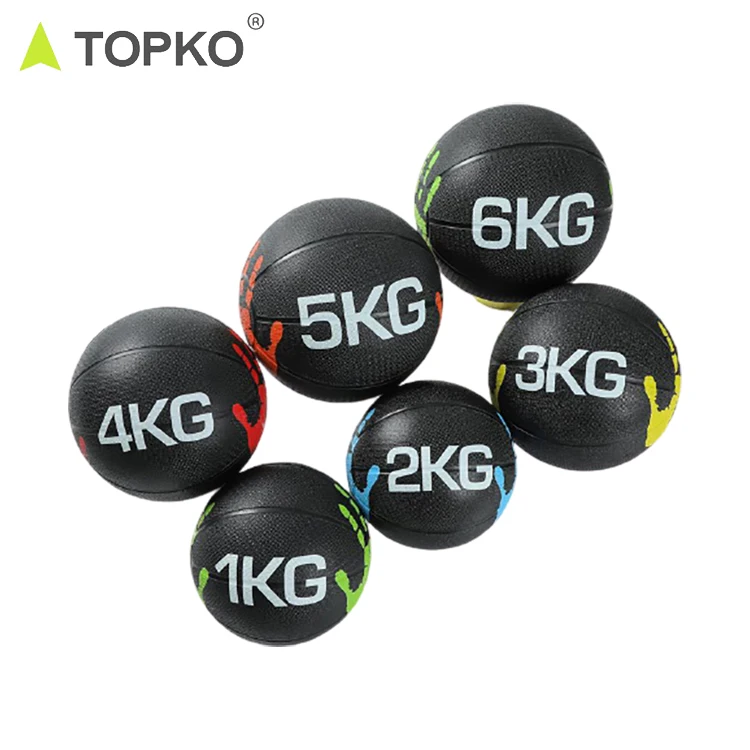 TOPKO new arrival easy grip custom logo non-slip surface soft PVC medicine slam ball