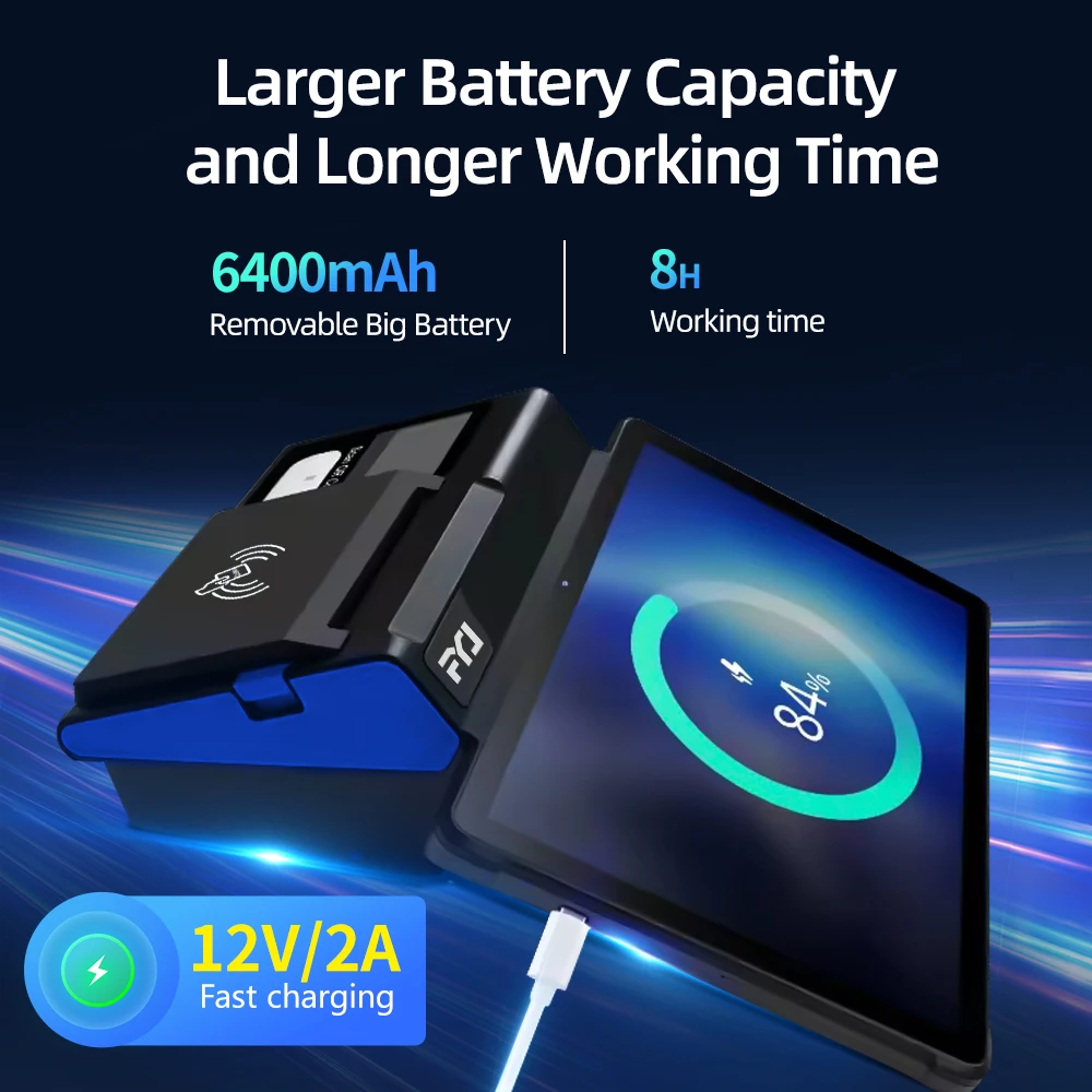 FYJ F1-T1 11 inch 3+16GB Pos Terminal Portable Android 12/13 Desktop Pos Tablet All in One Pos Machine with 80mm Printer