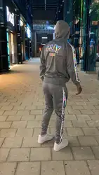 Оптовая продажа унисекс спортивные толстовки на заказ 3м отражающие мужские спортивные костюмы