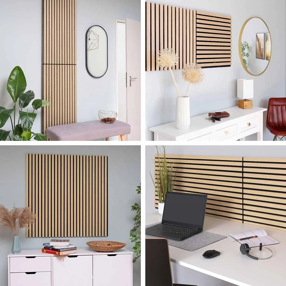 Interior Design Wall Panel 3D Natural Oak Sound Absorbing Akupanel Decorative Acoustic Wood Slat Panels for Wall and Ceiling