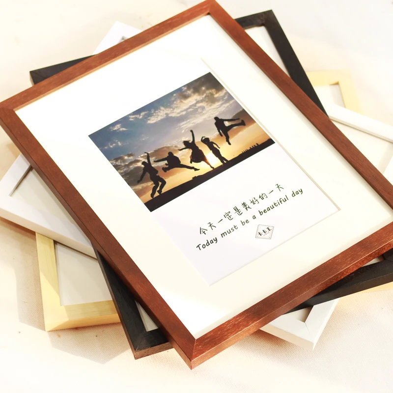 Wholesale cheap black photo frame,collage family custom wooden picture frame a1 a2 a3 a4 a5