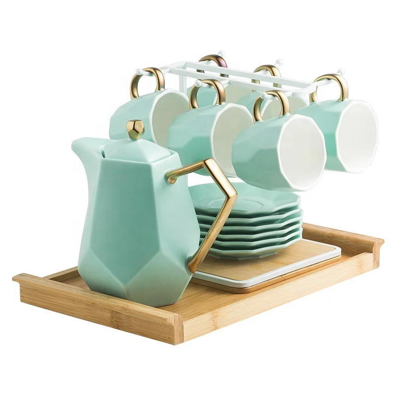 Hot Sale ethiopian Porcelain Coffee Cup Set Special Hot Selling China Ceramic Teapot Set