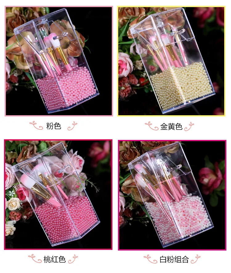 2022 Wholesale Clear  dustproof acrylic Acrylic Makeup Make Up Makeup Brush Holder