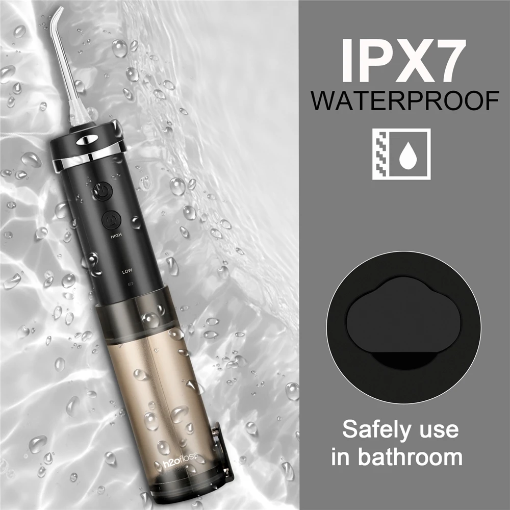 Oral Care Cordless 200ml Water Floss Dental Irrigator IPX7 Waterproof  Electric Mini Flosser