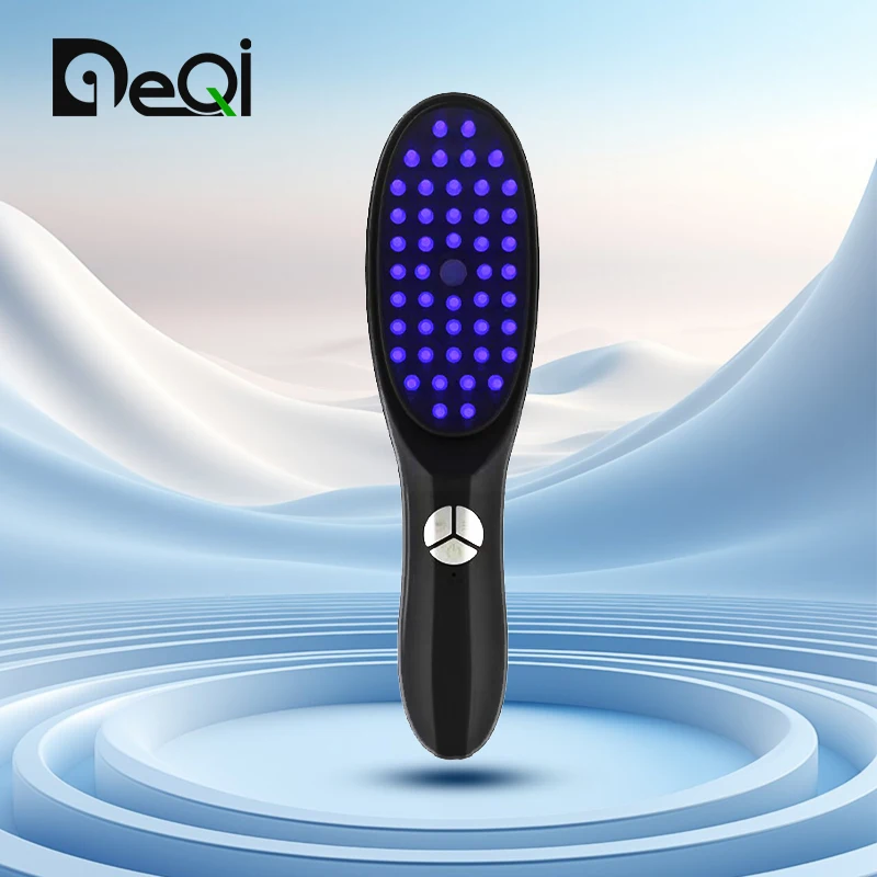 DQ-W9 In Stock Electric Hair Growth Comb Led Red Light Anti Hair Loss Vibration Scalp Massage Comb With Oil Compartment
