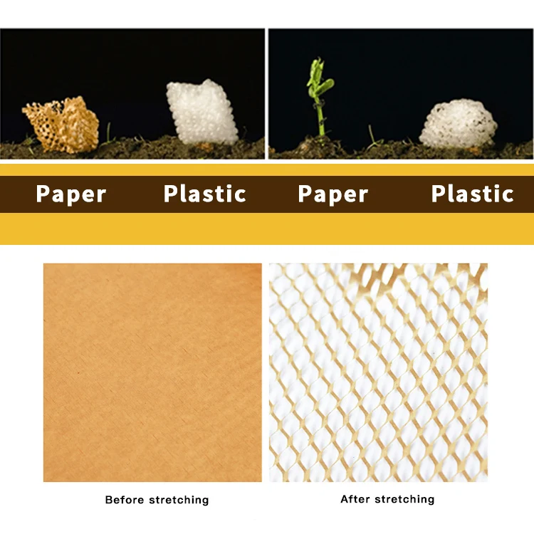 Most-popular Color-customized Factory Price kraft paper Gift-wrapping brown honeycomb wrap cushioning paper