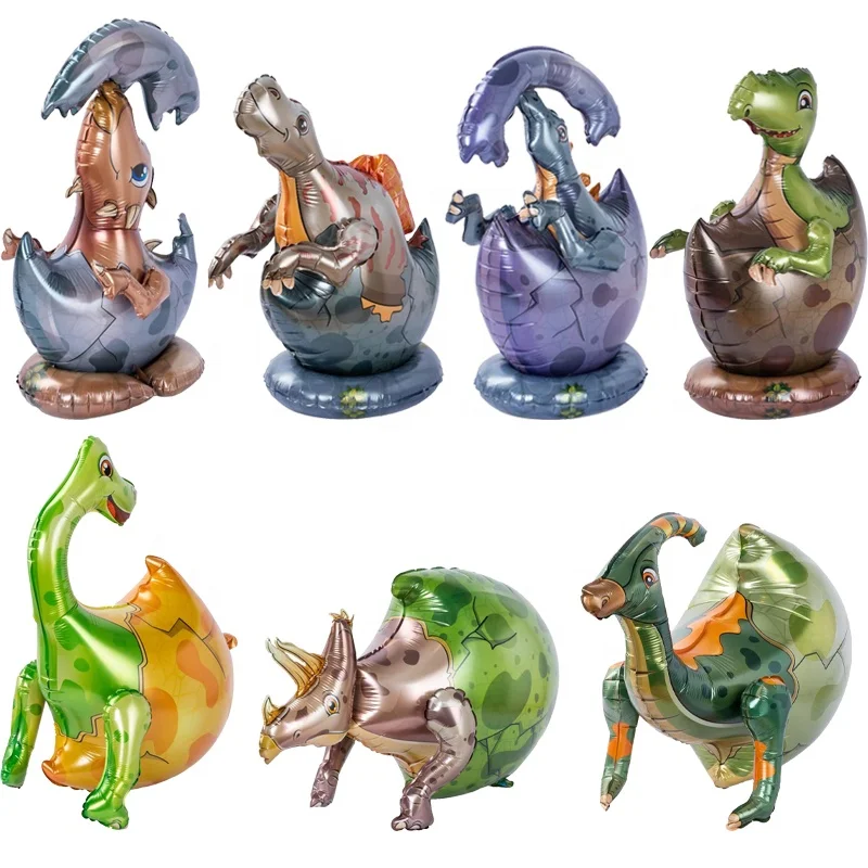 Cute Standing Inflatable Dinosaur Egg Balloon For Birthday Party Decoration Dragon Egg Foil Balloon for Activities