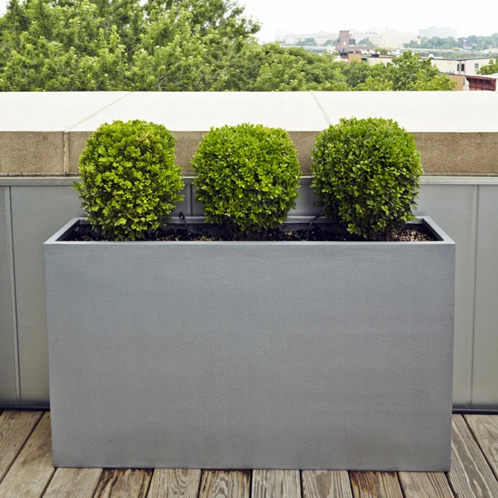 High quality factory cheap price fiber clay tree flower planter and pots for garden light weight plant pots box