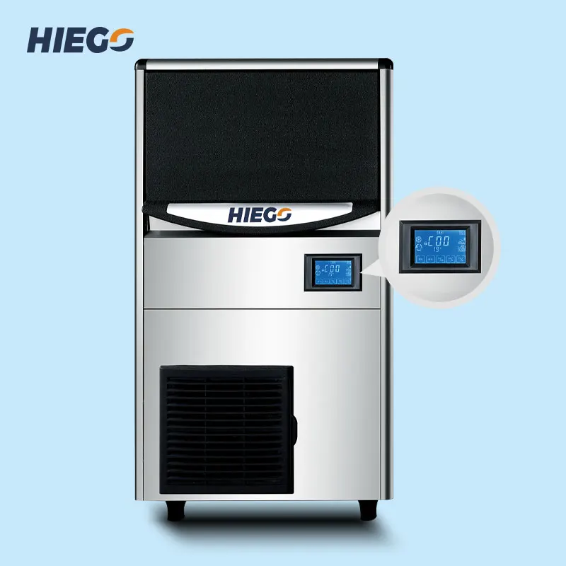 200lbs/24H  Freestanding Commercial Half Crystal Cube Ice  Maker Machine to Make Ice for Bar