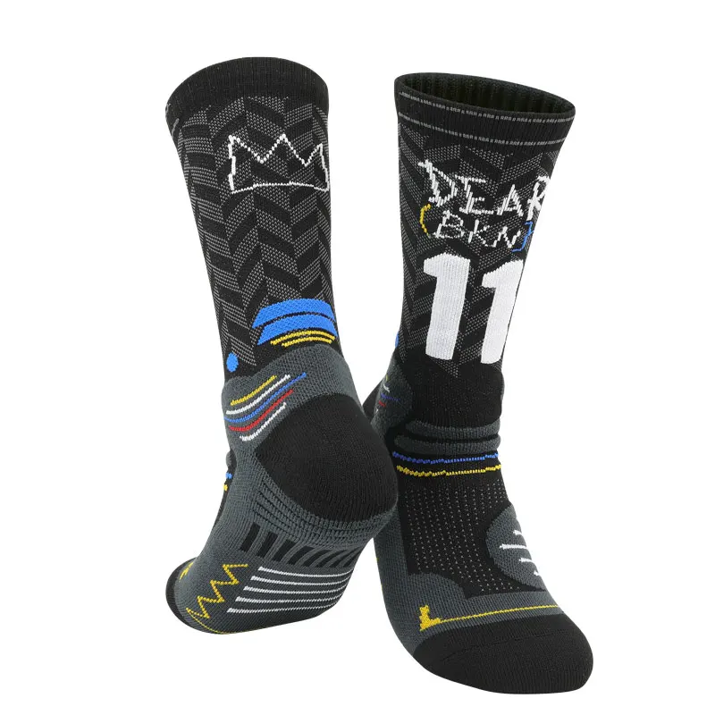 LINGTU manufacturer custom LOGO socks pure cotton black Basketball Sock  high quality Athletic ankle kids Men elite Meias