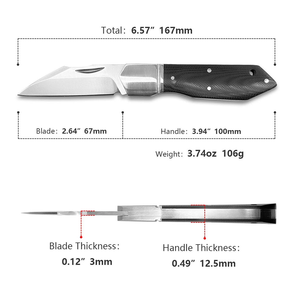 D2 steel blade black color G10 handle survival outdoor g10 bone handle portable camping knife