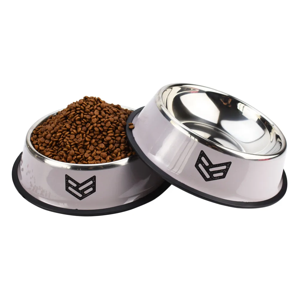 Миска для собак 8 унций, нержавеющая сталь, противоскользящая резиновая основа, кормушка для питомцев, миски для воды для котят