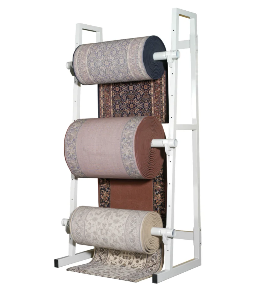 Metal Carpet Display Racks Carpet Roller Storage Stand for Sale