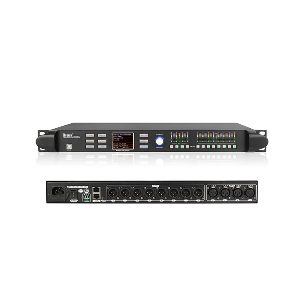 Professional 4.8SP Audio Management Digital speaker processor Outdoor stage performance 4 in 8 out with FIR,Auto EQ