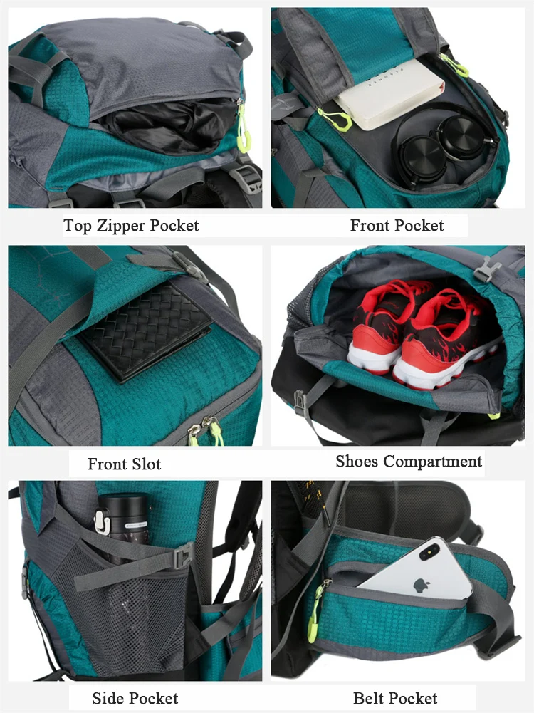 Luxury brand waterproof outdoor hiking backpack large capacity softback lightweight travelling camping backpack hiking