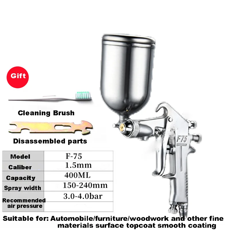 W 71 Paint Spray Gun Pneumatic Up And Down Pots Spraying Pots Furniture Automotive Paint Glue High Atomisation Paint Spray Gun
