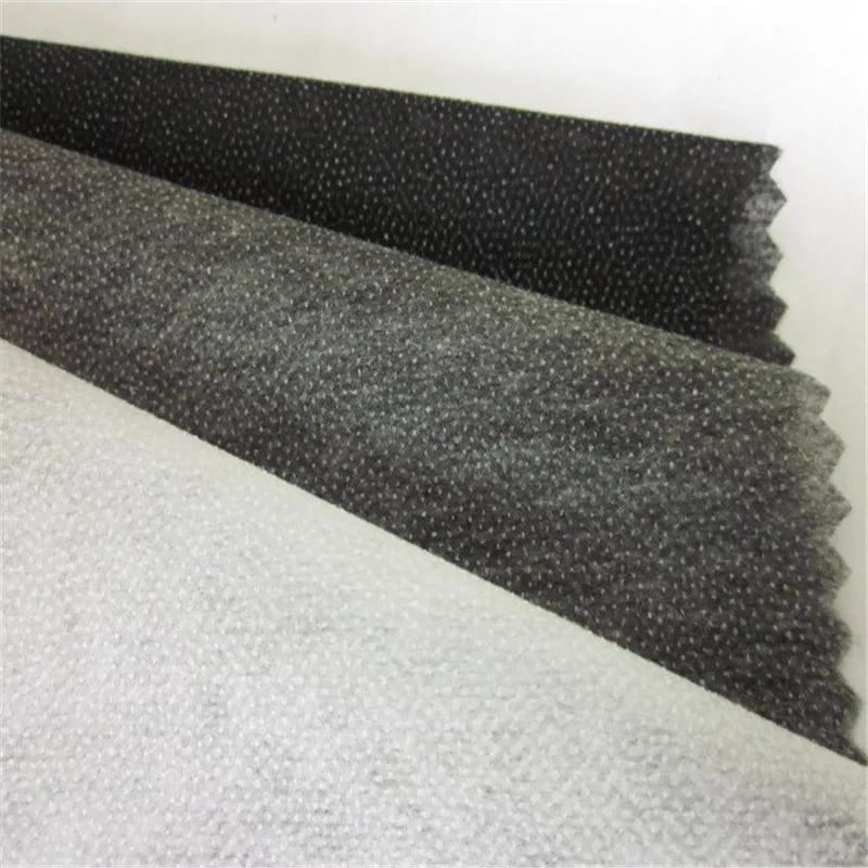 
100 Polyester reinforced stitch bond Interlining fusing brushed nonwoven buckram fabric 