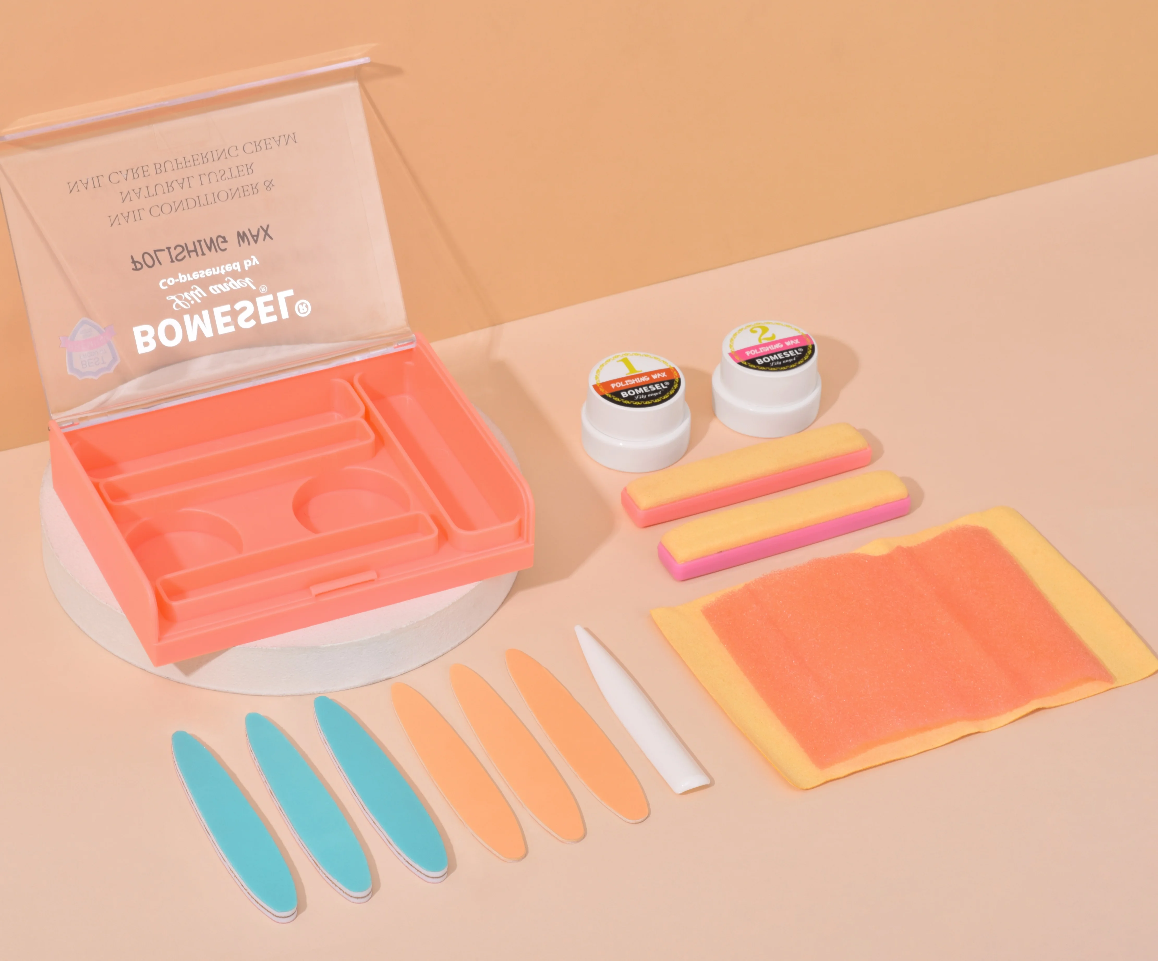 Polishing Wax Nail Tool Kit With Nail File Buffer Manicure Tools Professional Beauty Nails Supplies Wholesale For Uv Gel Polish