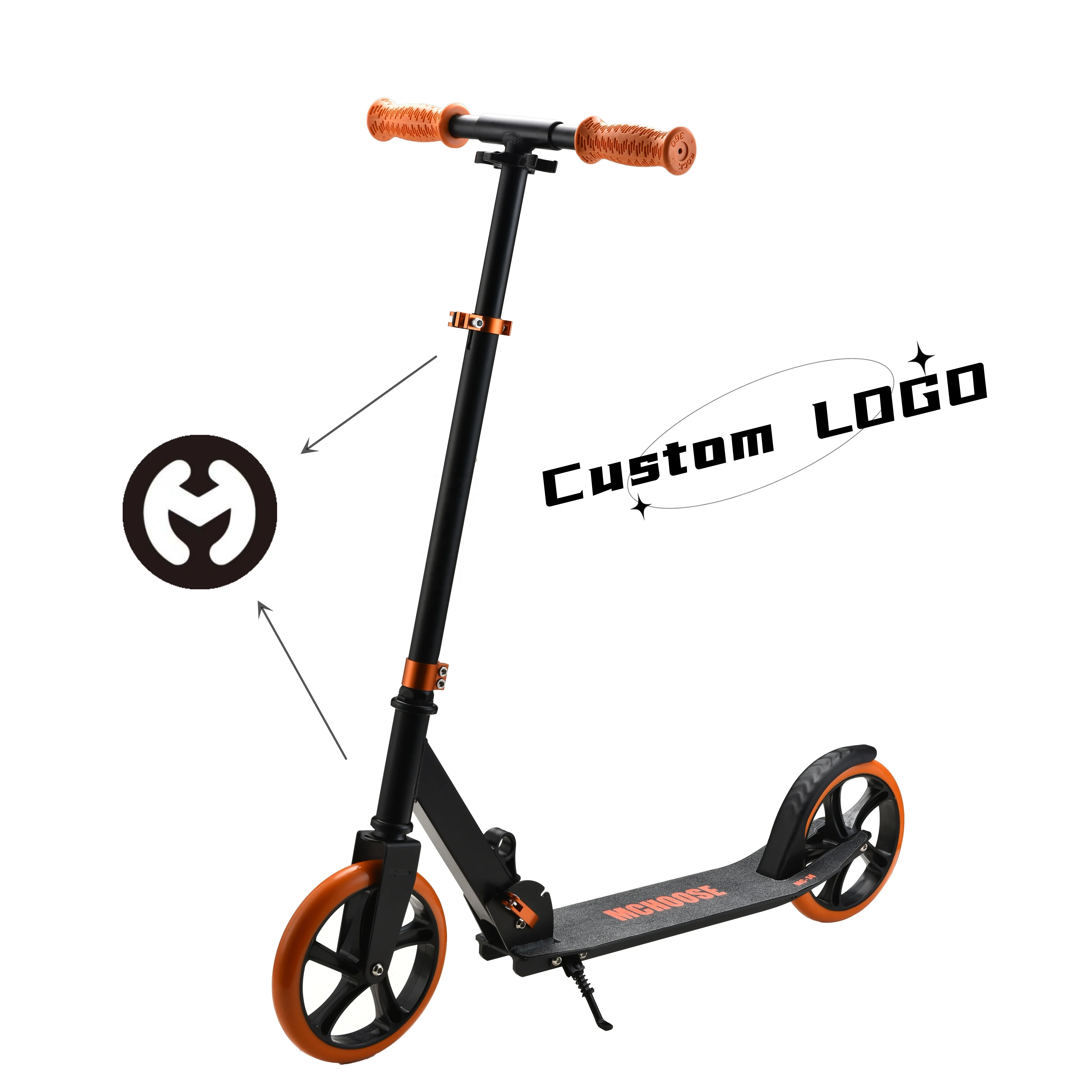 Factory Direct Sales Adjustable Height Folding Kids Kick Scooter Chinese Foot Wheel Scooter with Steel Body Max Load 100kg