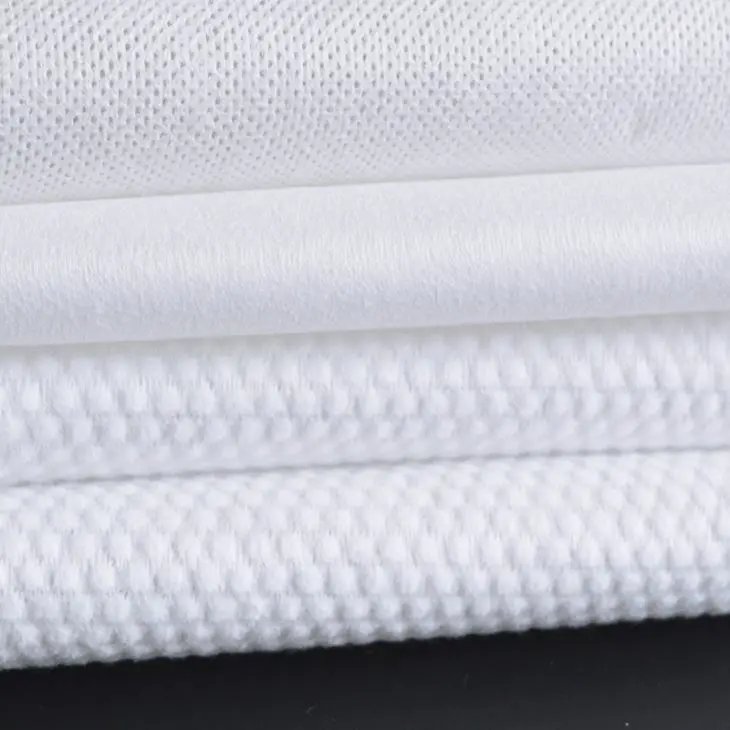 Embossed Spunlace Cleaning Tissue Parallel Cross Pearl Spunlace Nonwoven Fabric  for Washcloth Jumbo Rolls