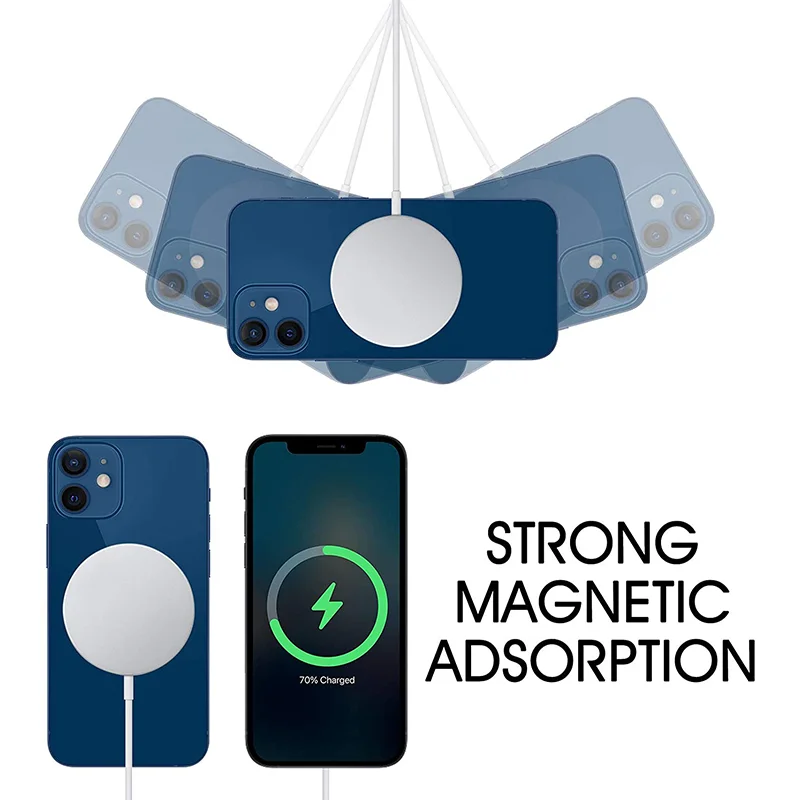 
Fast wireless charger for magsafes/iphone 12 pro max 15w magnetic wireless portable charger 