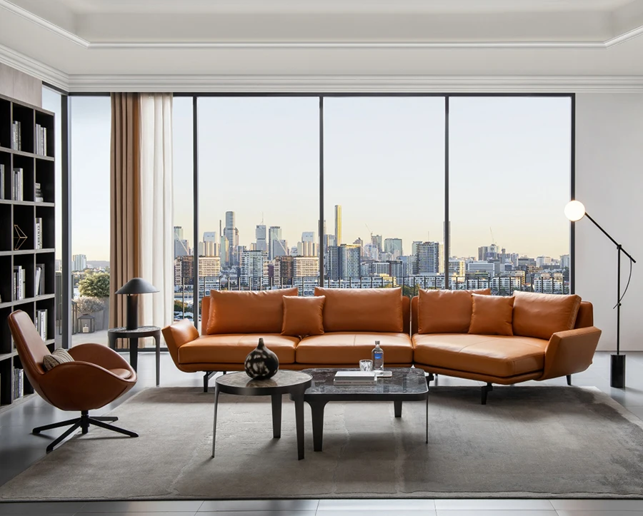 Modern Couch L Shape Sectional Sofa Lobby Sofa Living Room Furniture For Villa