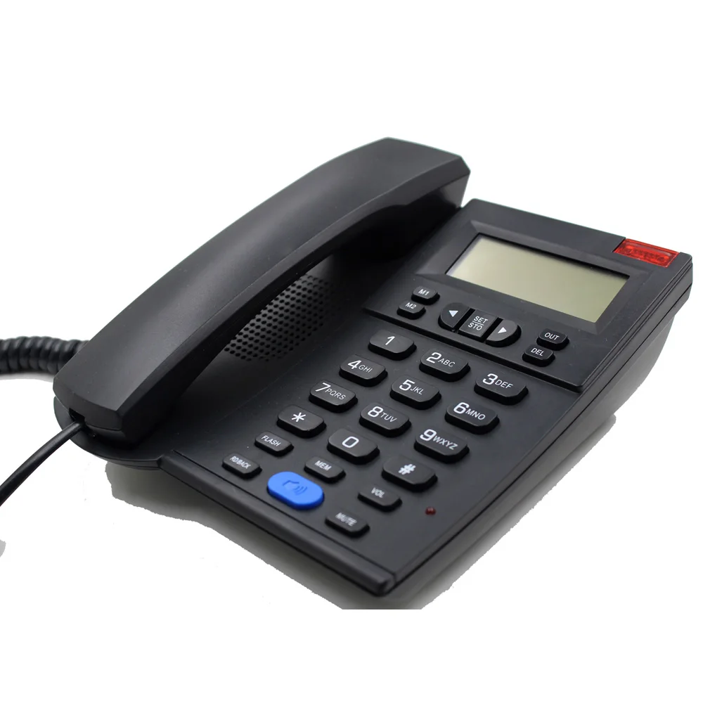 
Competitive cheap simple corded phone landline telephones with two-way speakerphone working in line power for office 