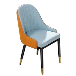 buy living room furniture modern chair cafe chair white leather elegant modern lounge chair in metal and leather from China