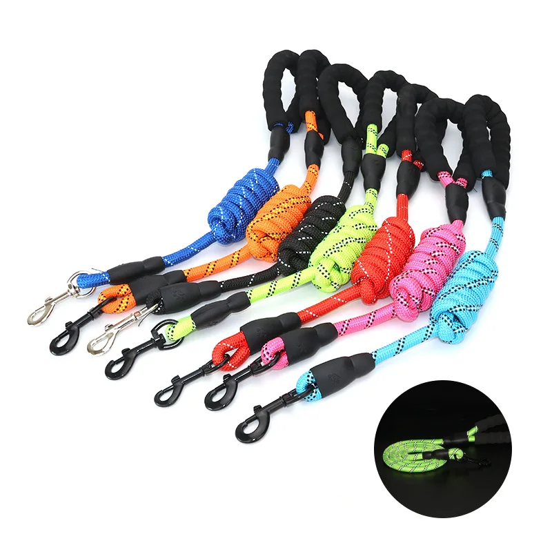 Manufacturer Drop Shipping Reflective Nylon Rope Dog Traction Rope Braided Climbing Rope Dog Lead Dog Leash