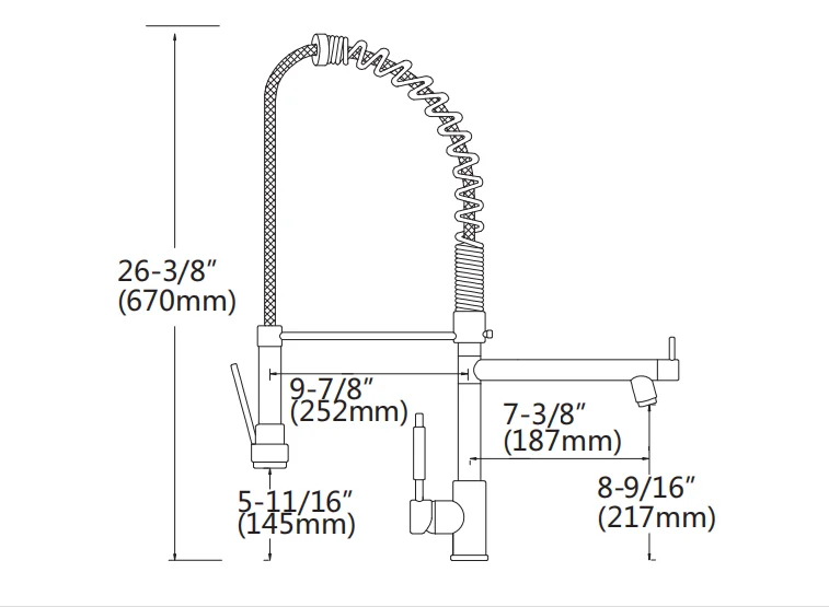 Brass Kitchen Sink Faucet/Mixer (82H03-BN)