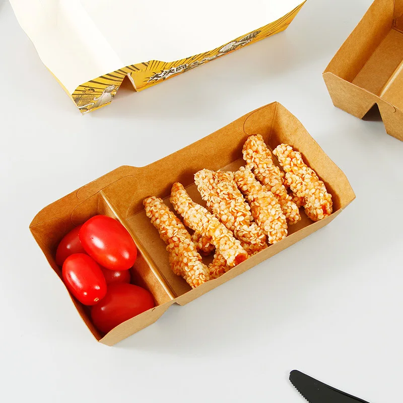 Disposable food grade cardboard hamburger box custom printing packaging paper burger box