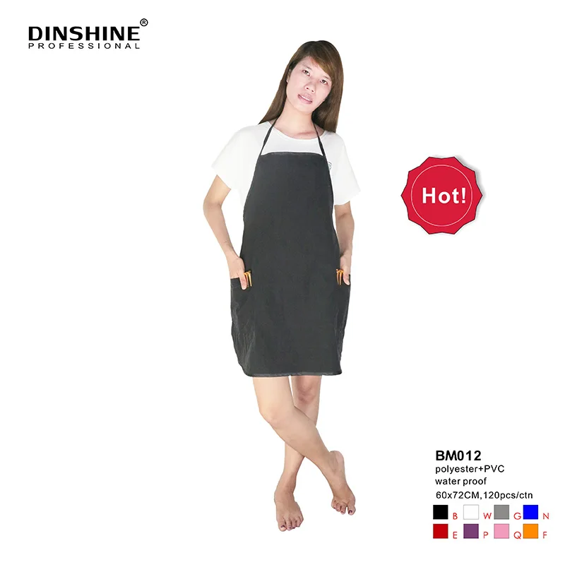 Dinshine Custom Transparent Hairdresser Barber PVC / PU Apron