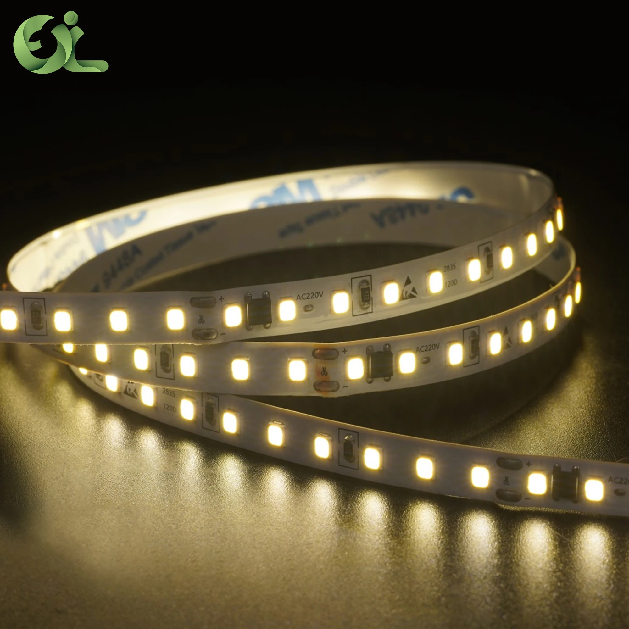 220V IP65 waterproof 8mm Width LED rope lamp outdoor landscape lighting 1000Lm/m high voltage 2835SMD led strip lights