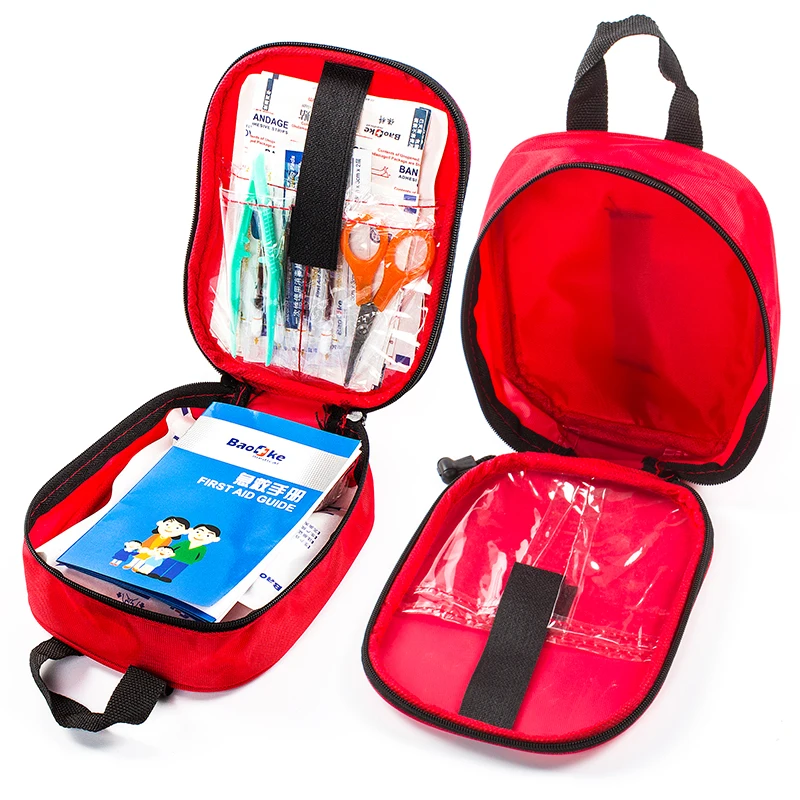 Traveling medical Suspensible/Hanging First Aid Zipper Pouch with Wearable Belt, Handle as truama bag OEM and Factory Price