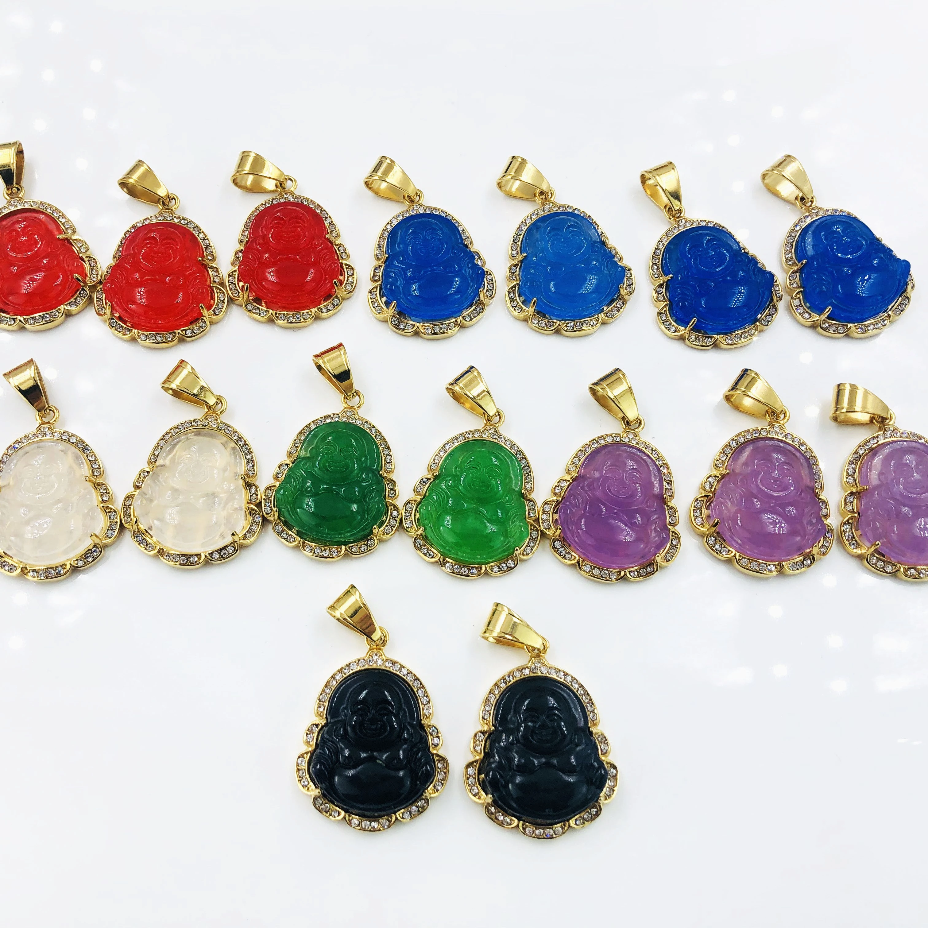 BMZ 2023 new arrivals chaste buddha jade pendants car decorations genuine white jade buddha pendant