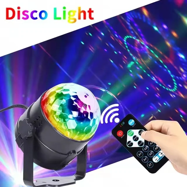 Рождественский волшебный шар RGB освещение для дискотеки лампа диджея светодиодный стробоскоп сценический свет с дистанционным управлением светодиодное вечеринки