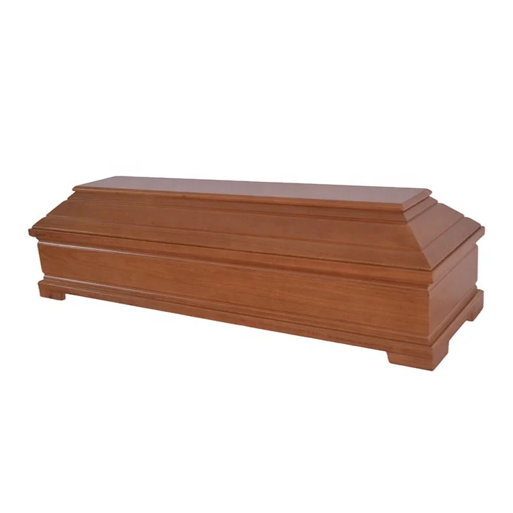 Wholesale solid wooden adult coffin for funeral