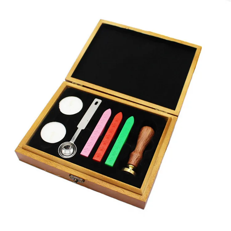 China Factory Wholesale Wooden Wax Seal Stamp & Stick Set