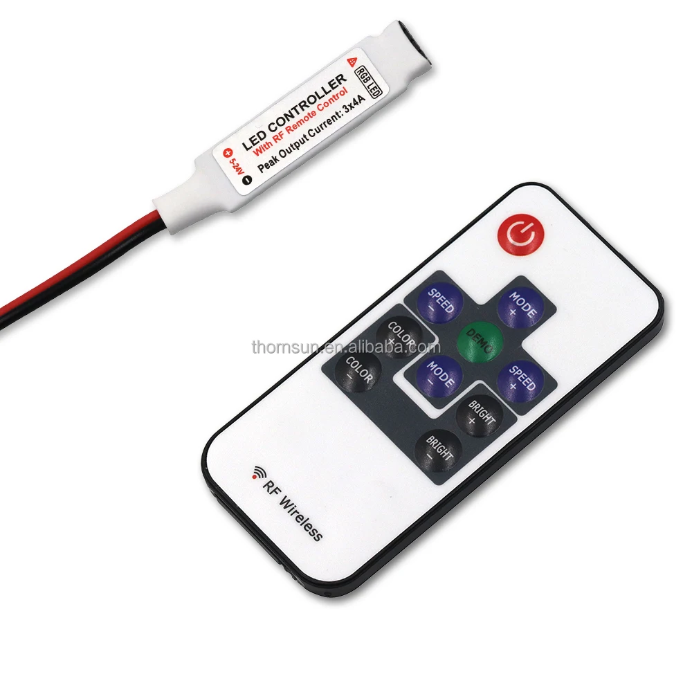 Высококачественный светодиодный rgb контроллер постоянного тока 5-24 в 17 клавиш 300 режимов RF дистанционный светодиодный контроллер
