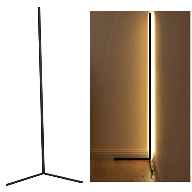 Dropshipping Stock  Dimming Black White Floor Lamp ModernNordic Shelf Standing Contemporary RGB Remote LED Floor Lamps 2021